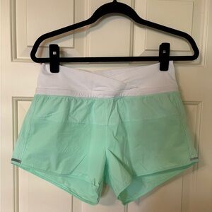 Teal Lululemon Pace Short - Size 6